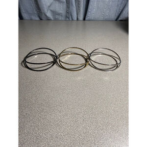 Women's Bracelets Bangles One Size Gold Silver Charcol Set of 3 (M1)